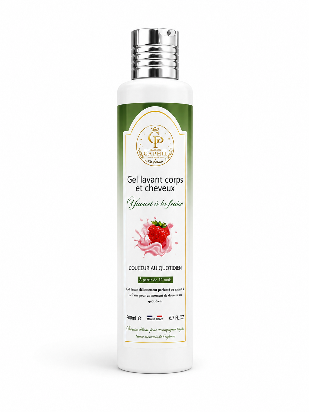 GEL LAVANT CORPS ET CHEVEUX YAOURT À LA FRAISE