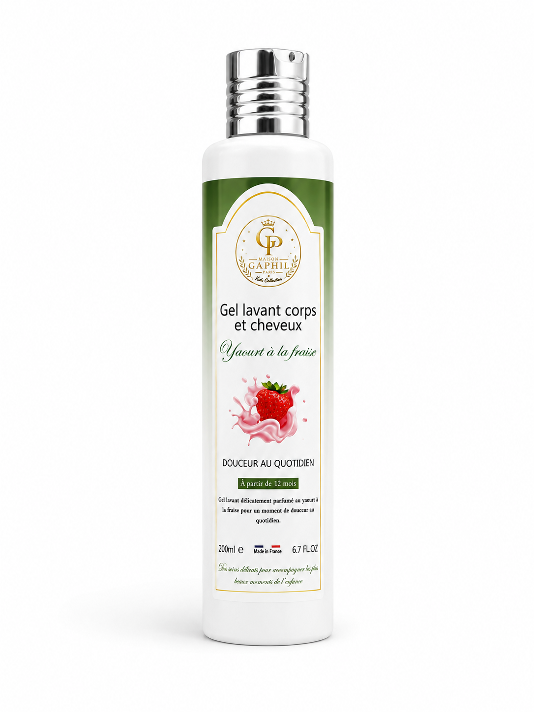 GEL LAVANT CORPS ET CHEVEUX YAOURT À LA FRAISE